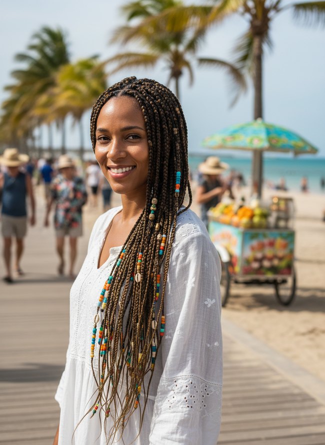 Beaded Cornrow Design