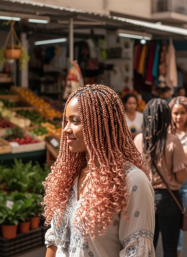Rose Gold Textured Twists