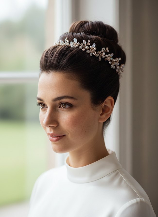 Glimmering Jeweled Topknot