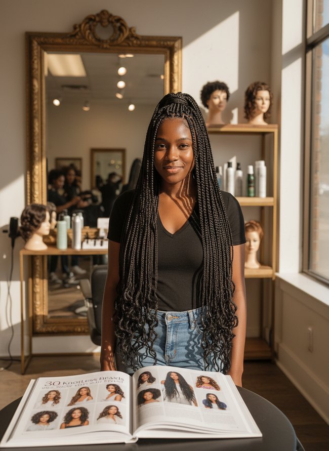 Waist Length Knotless Braids