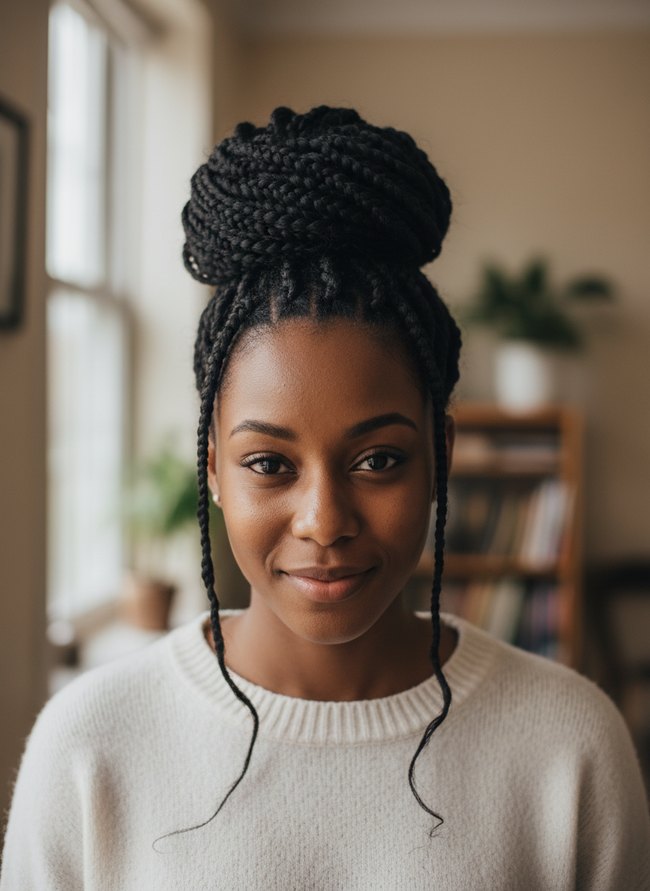 Senegalese Twist Topknot