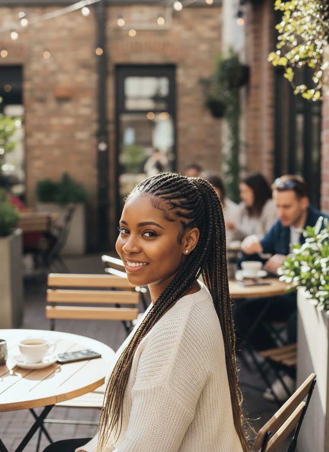 Intricate Cornrow Accent Braids