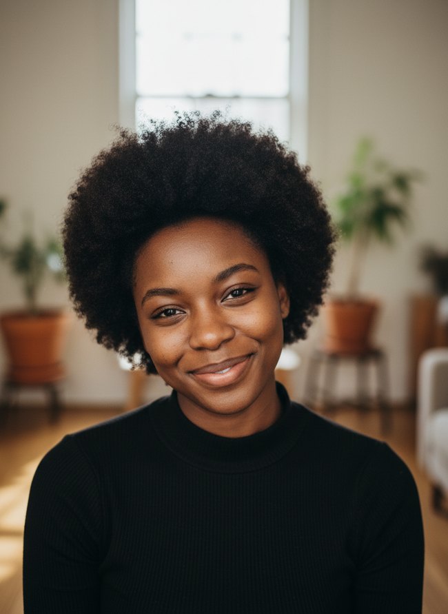 Voluminous Afro Puff