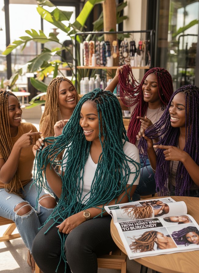 Ocean Teal Interlocked Locs