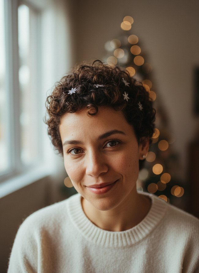 Snowflake Clip Curls