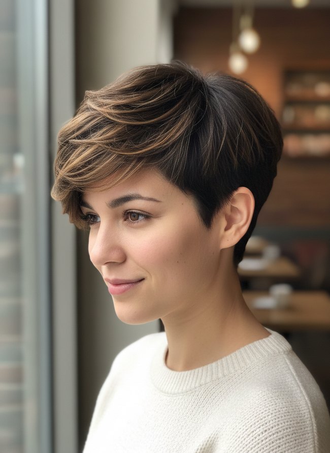 Layered Tapered Pixie