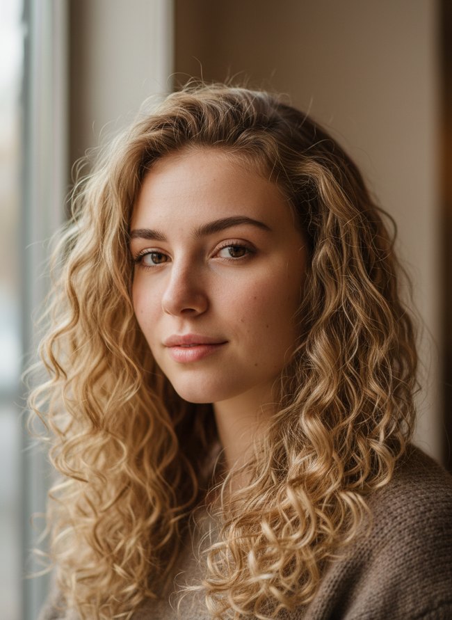Golden Blonde Crochet Waves