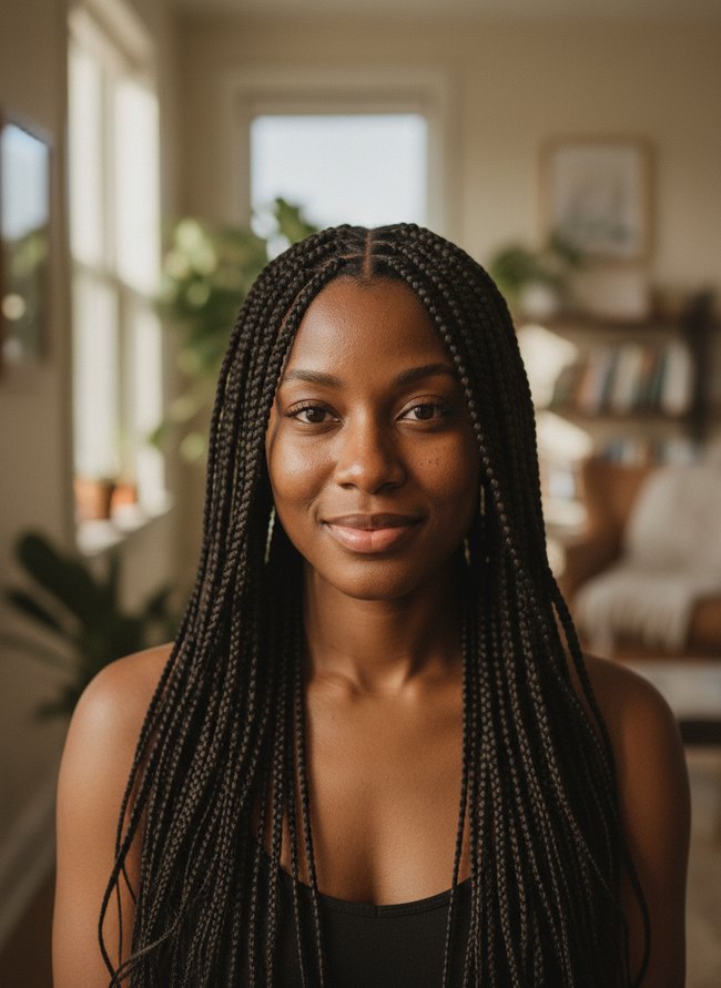 Intricate Box Braid Patterns