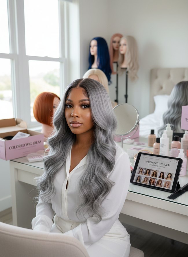 Silver Gray Wavy Glam