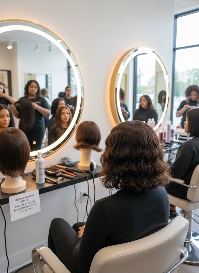 Brunette Deep Wave Bob