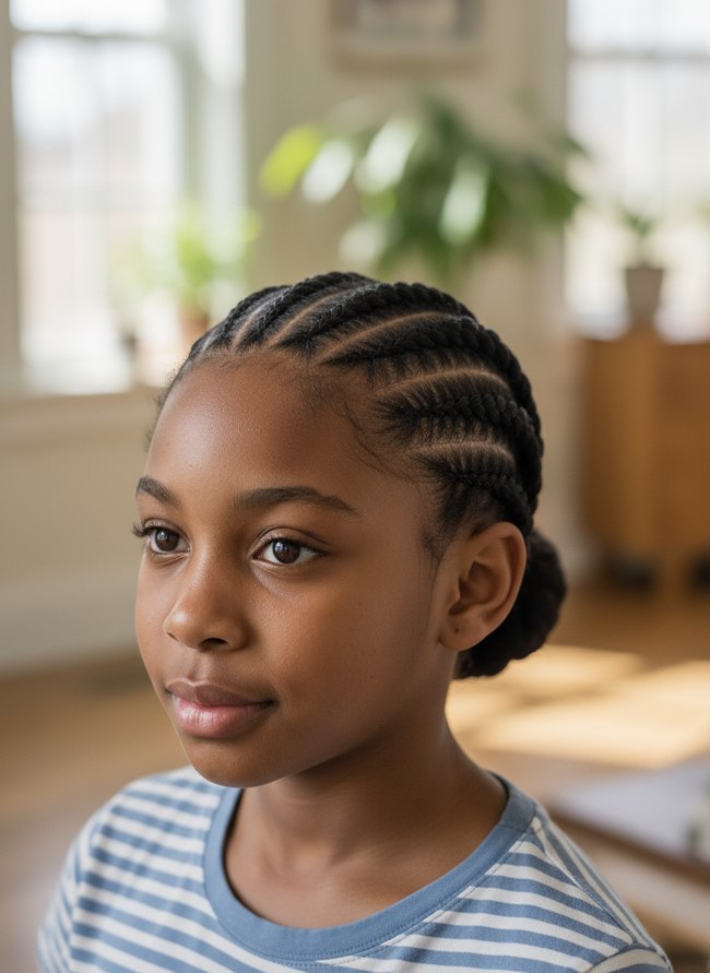 Crisscross Cornrow Design
