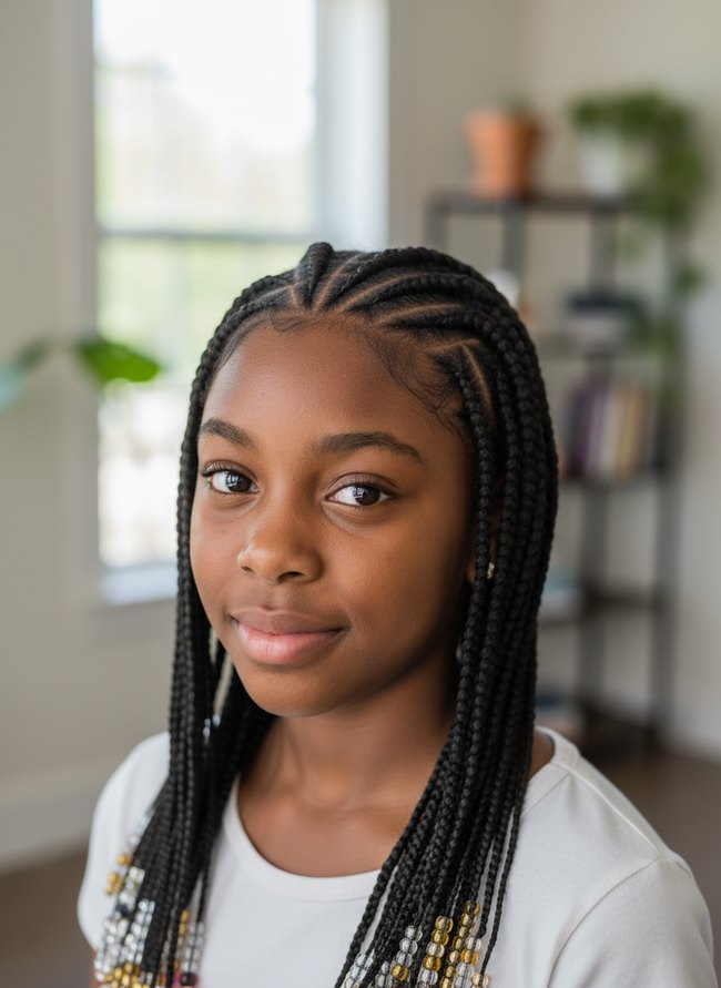 Heart Shaped Cornrow Style