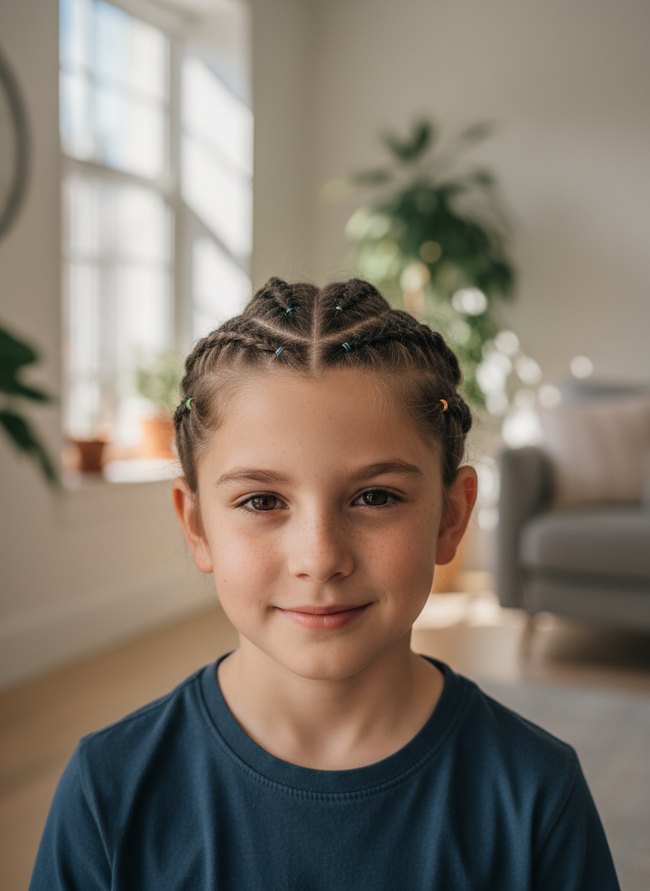 Zigzag Part French Braids