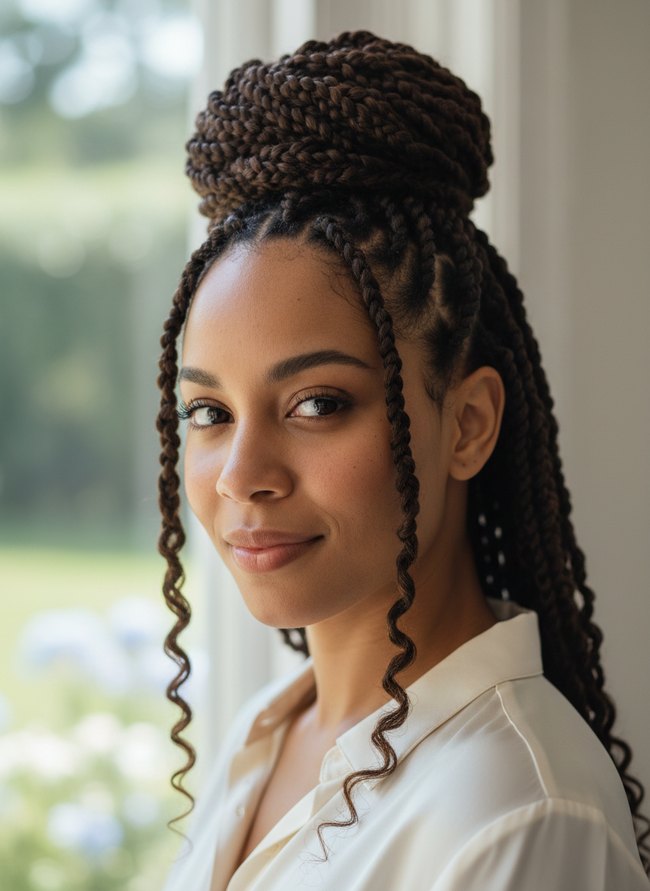 Elegant Updo With Tendrils