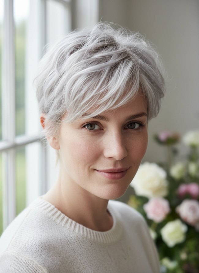 Platinum Pixie Twist Style