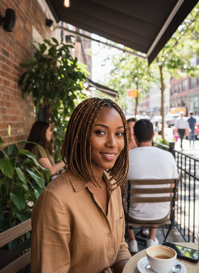 Short Bob Knotless Braids