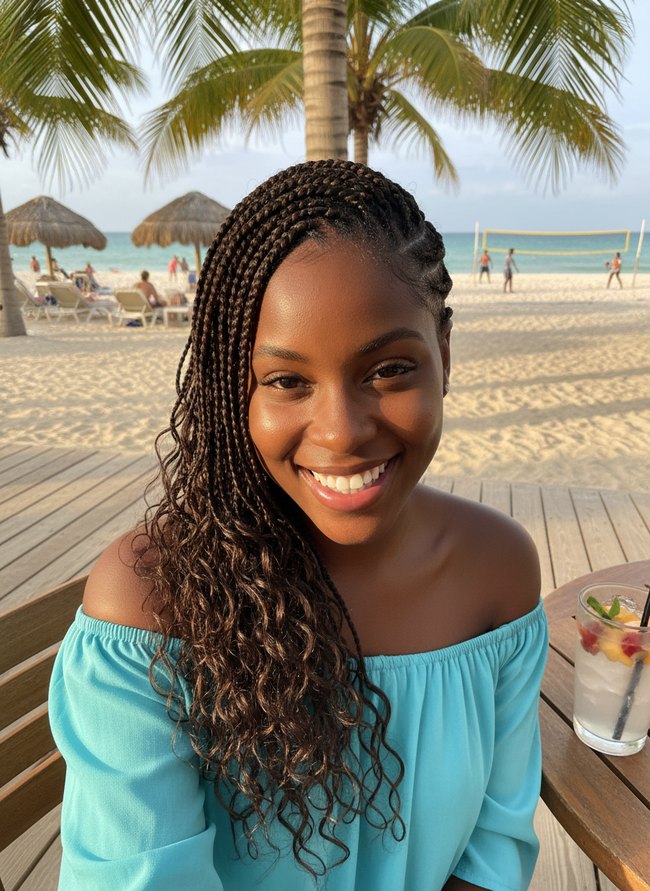 Asymmetrical Side Cornrows