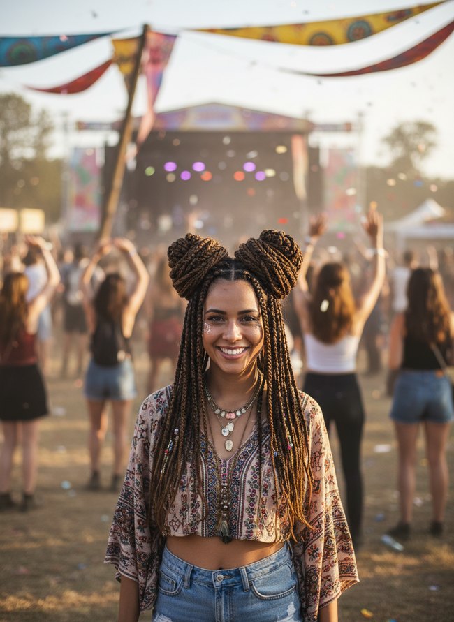 Chunky Braid Bun Combo