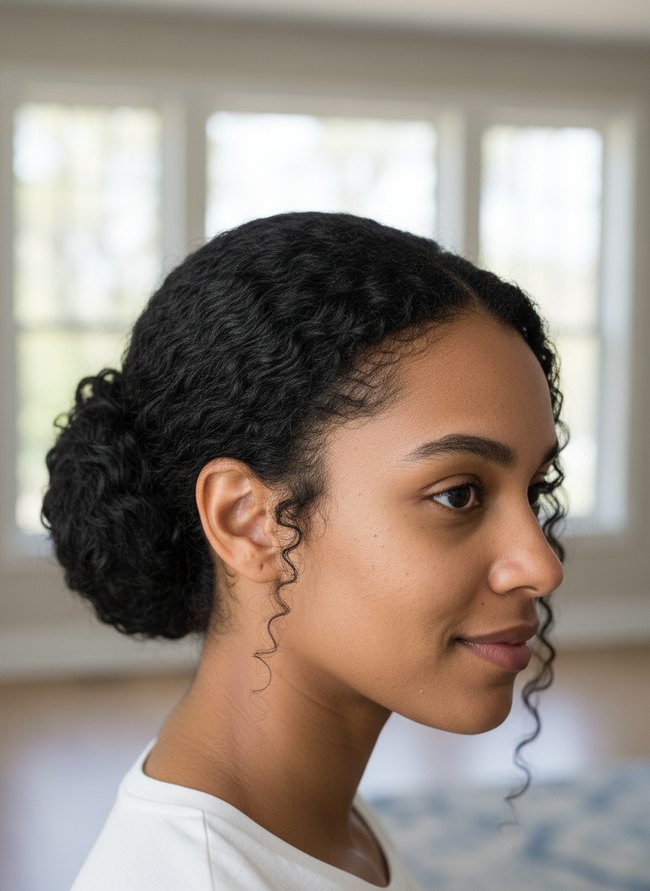 Neat Coiled Back Bun