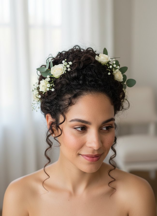 Floral Adorned Updo
