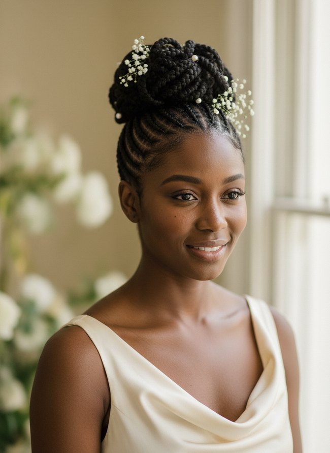 Cornrow Artistry Updo