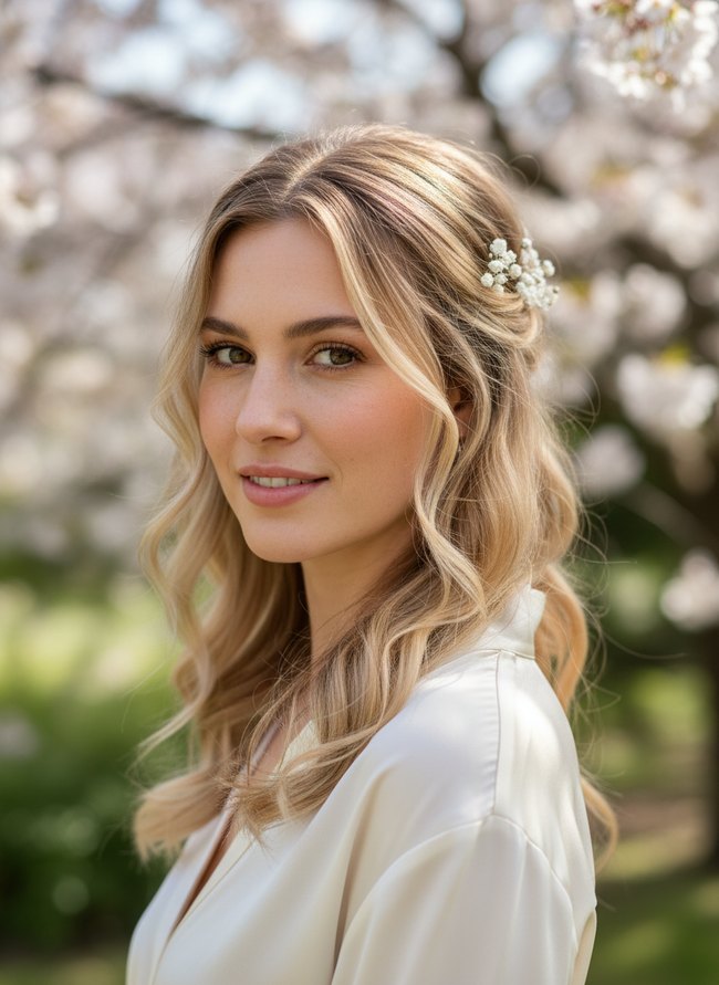 Loose Wavy Half-Up