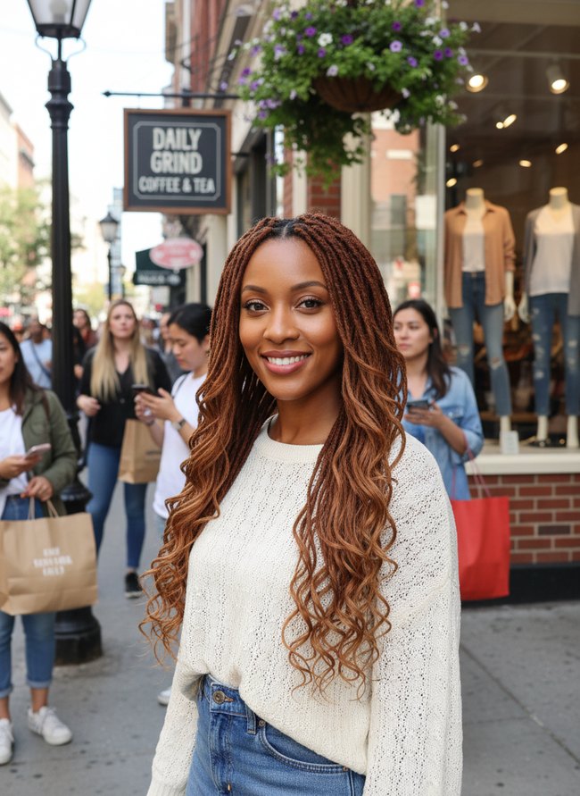 Loose Wavy Loc Extensions