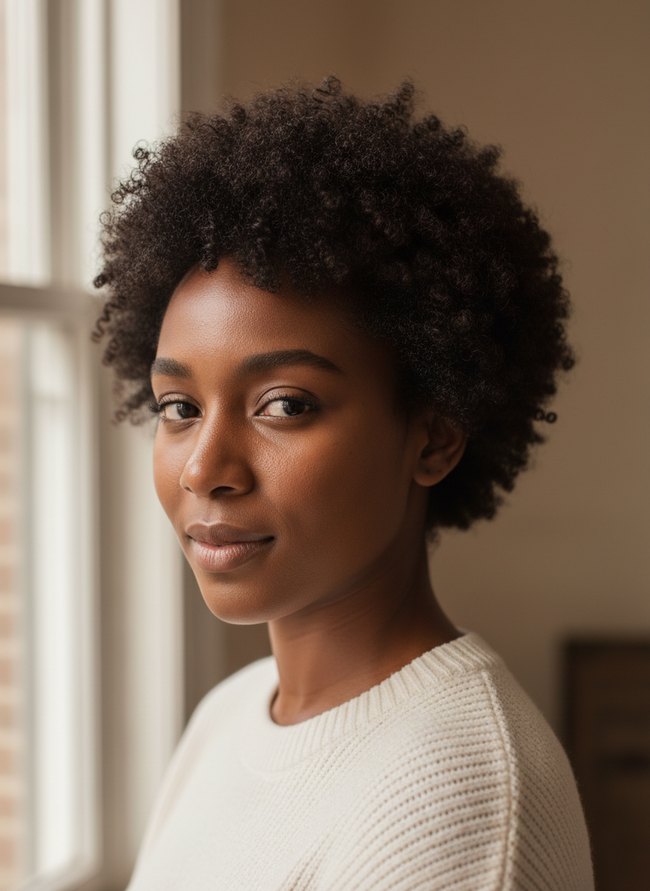Defined Coily Bob