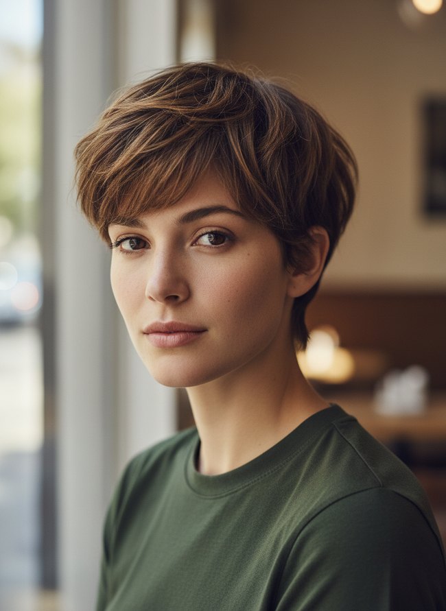 Layered Edge Tapered Cut