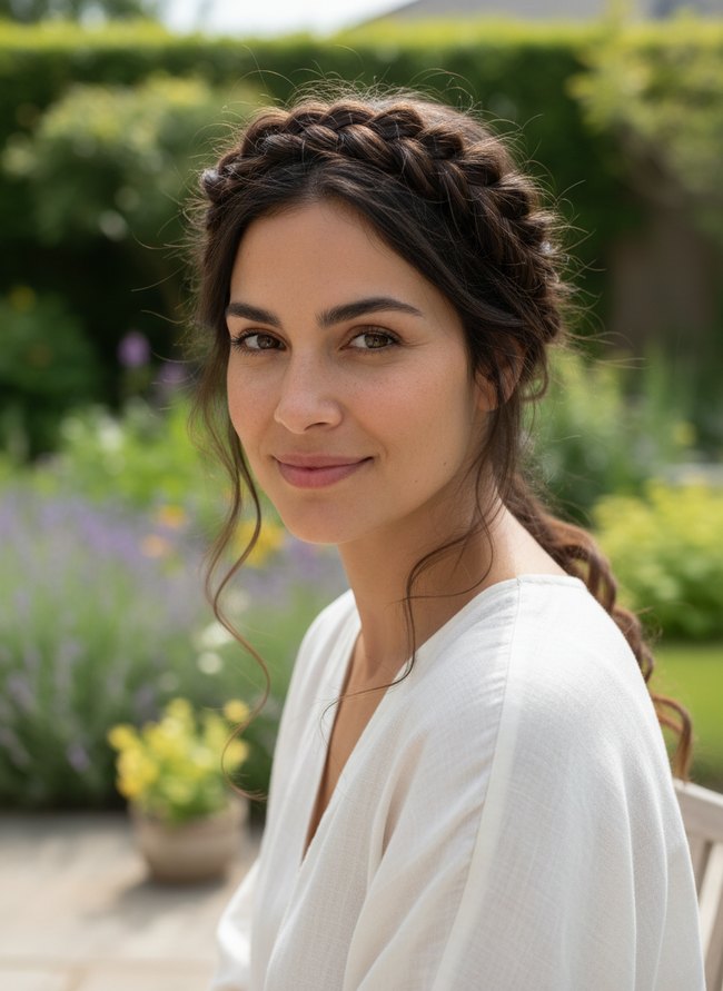 Braided Crown Summer Look