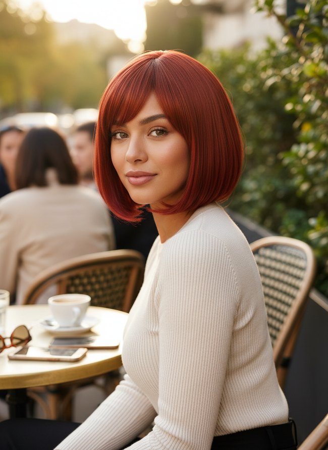 Red Auburn Micro Bob