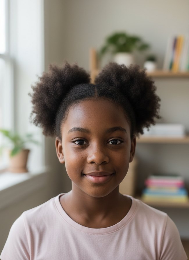 Afro Puff Pigtails