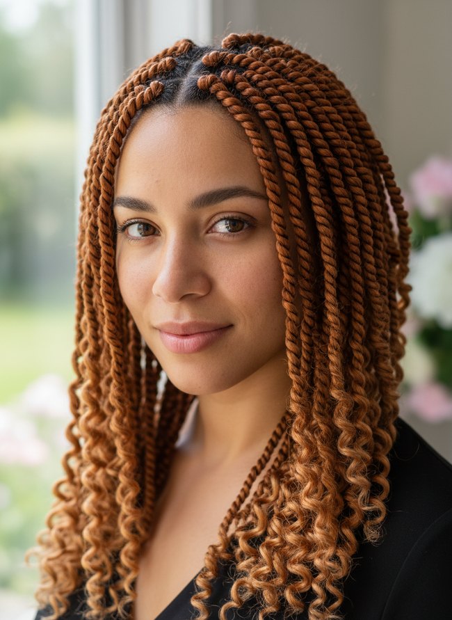 Copper Ombre Braid Twist
