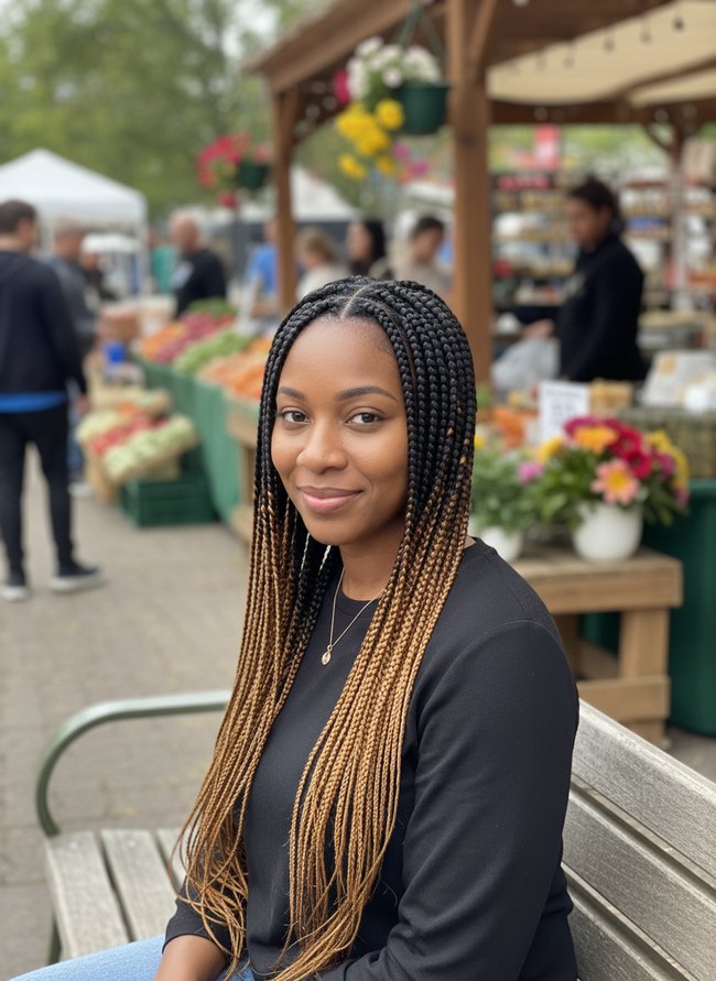 Two-Tone Ombre Braids