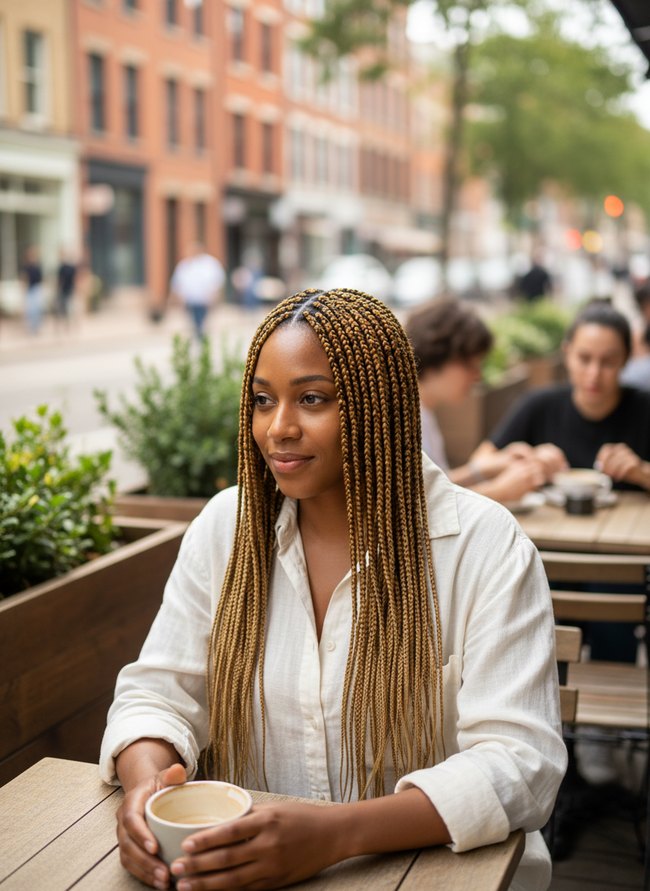 Honey Blonde Ombre Braids