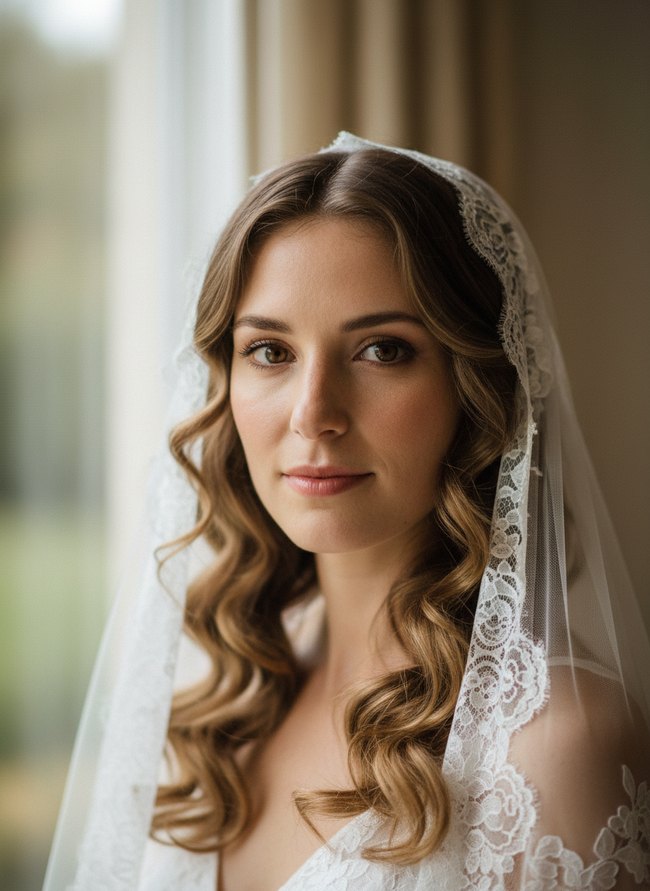 Loose Curls Veil Romance