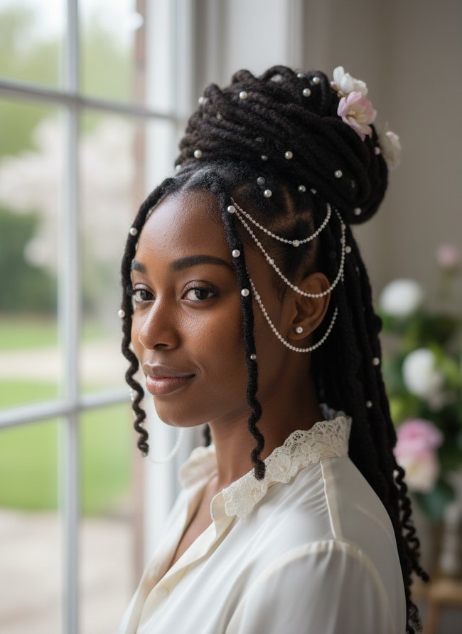 Pearl Adorned Locs