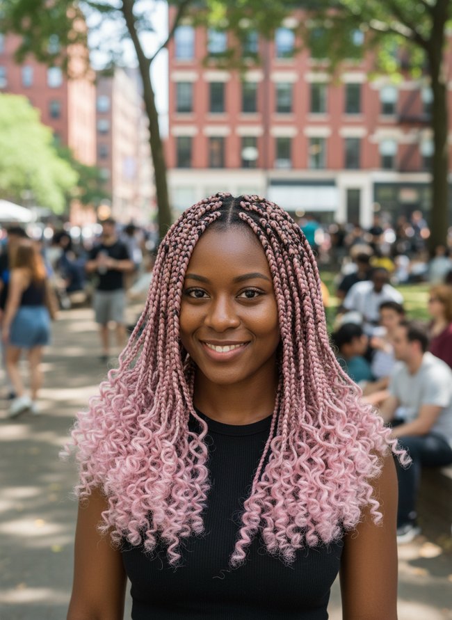 Pastel Pink Defined Ends