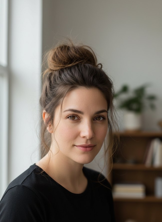 Textured Messy Bun