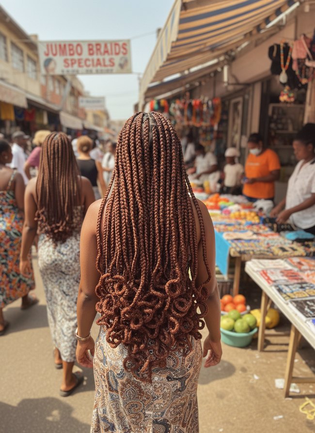 Chestnut Brown Defined Loops