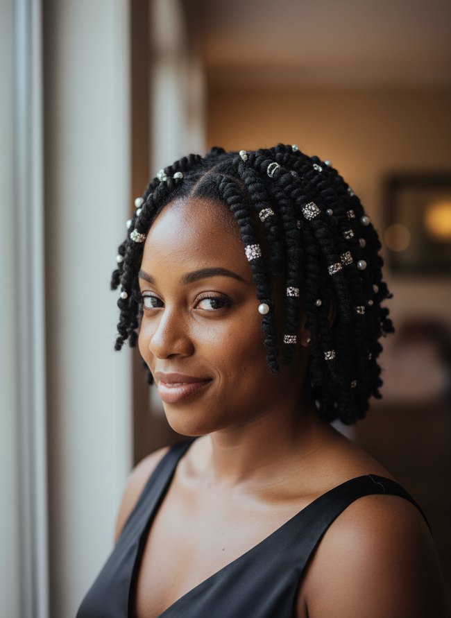 Sparkling Embellished Coils