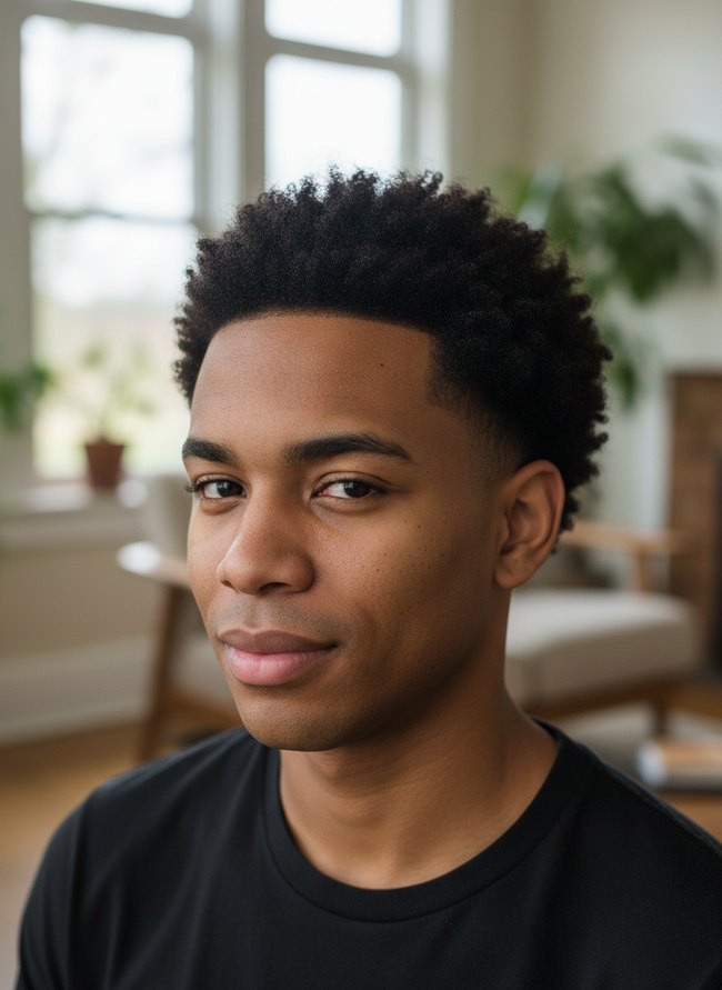 Contoured Nape Tapered Hair