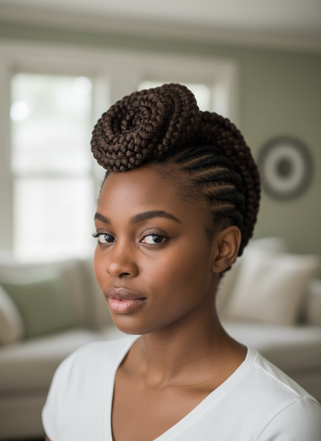 Mohawk Braided Updo