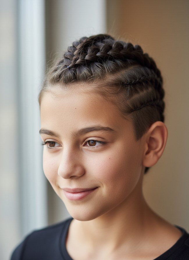 Asymmetrical Braided Mohawk
