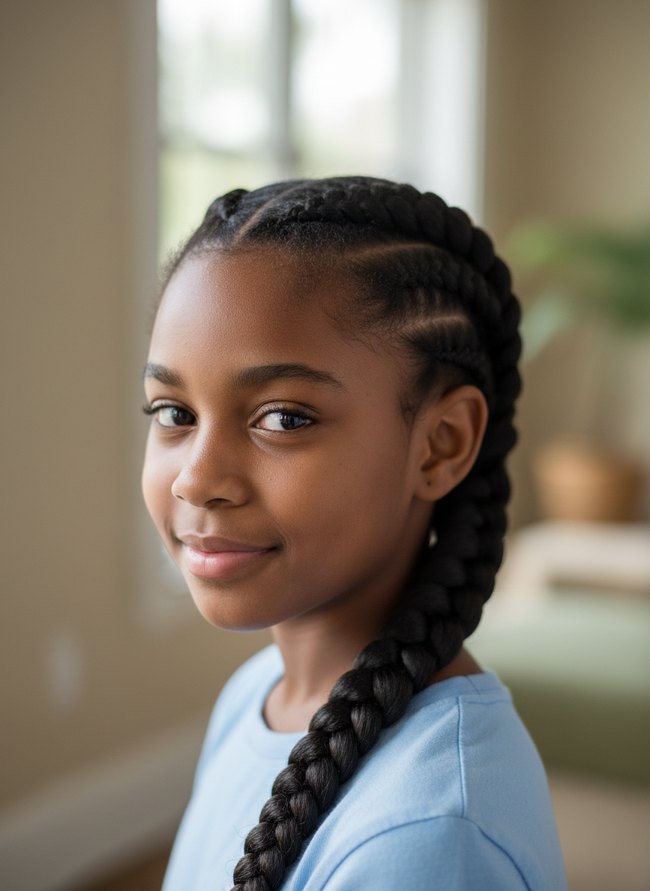 Braided Side Ponytail