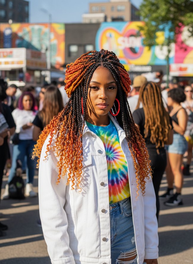 Rainbow Gradient Twist Out