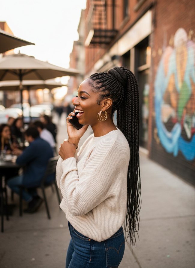 Ponytail Cuff Knotless Braids