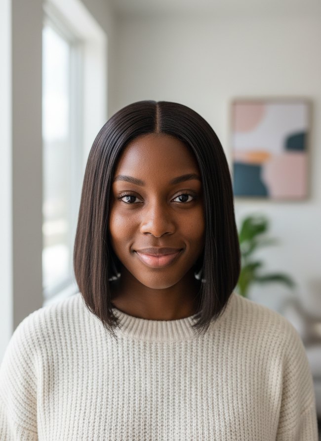 Glossy Straight Bob