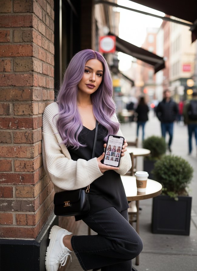 Smoky Lilac Loose Waves