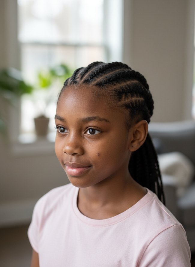Crisscross Cornrow Design